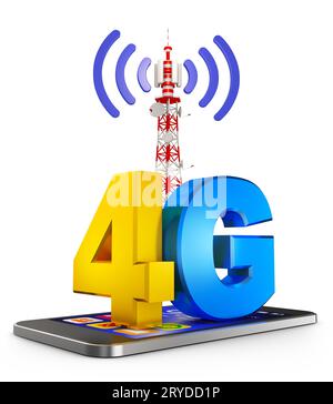 4G und Smartphone Stockfoto