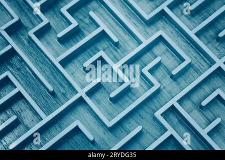Holz- Labyrinth Labyrinth puzzle Close up Stockfoto