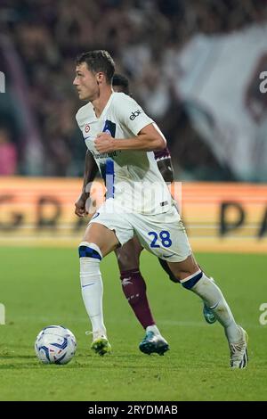 Salerno, Italien. 30. September 2023. Benjamin Pavard in Aktion während des italienischen Fußballspiels der Serie A US Salernitana gegen den FC Internazionale. Quelle: Mario Taddeo/Alamy Live News Stockfoto