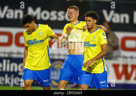 Waalwijk, Niederlande. September 2023 30. WAALWIJK, NIEDERLANDE - SEPTEMBER 30: Dario van den Buijs vom RKC Waalwijk in Tränen während des niederländischen Eredivisie-Spiels zwischen RKC Waalwijk und Ajax im Mandemakers Stadion am 30. September 2023 in Waalwijk, Niederlande. (Foto: Broer van den Boom/Orange Pictures) Credit: Orange Pics BV/Alamy Live News Stockfoto