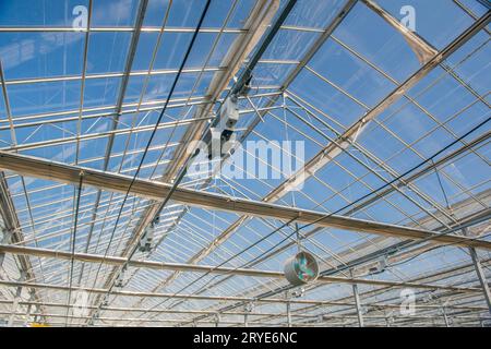 Das Dach im Gewächshaus Stockfoto