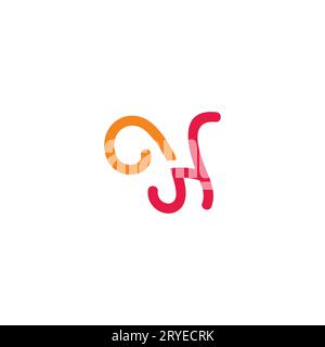 Buchstabe h Happy Kids farbenfroher Design-Logo-Vektor Stock Vektor