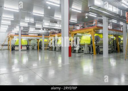 Webwerkstatt in der Fabrik Stockfoto