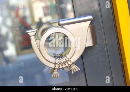 Graphisches Symbol eines Pfostenhorns Stockfoto