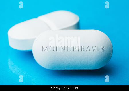 COVID-19-experimentelles antivirales Medikament MOLNUPIRAVIR Stockfoto