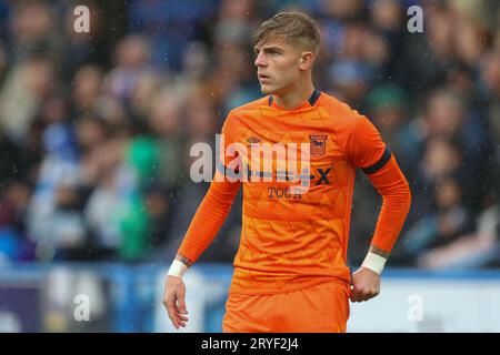 Huddersfield, Großbritannien. September 2023 30. Brandon Williams #18 von Ipswich Town während des Sky Bet Championship Matches Huddersfield Town vs Ipswich Town at John Smith's Stadium, Huddersfield, Großbritannien, 30. September 2023 (Foto: Gareth Evans/News Images) in Huddersfield, Großbritannien am 30. September 2023. (Foto: Gareth Evans/News Images/SIPA USA) Credit: SIPA USA/Alamy Live News Stockfoto