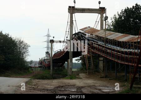 Industriekrise und Wirtschaftsabschwung in Rumänien Stockfoto