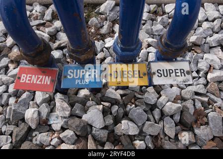 Ölsorten oder -Typen Stockfoto