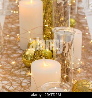 Weihnachten Tischdekoration Stockfoto