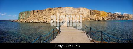 Panoramablick auf die Strandruine in Sharm El Sheikh Stockfoto