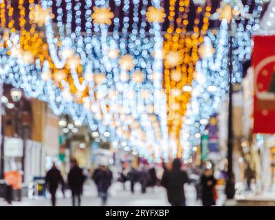Weihnachten und Neujahr verschwommener Bokeh-Hintergrund Stockfoto