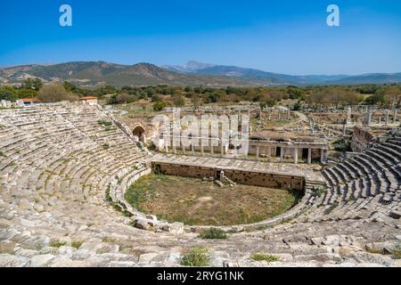 Theater in Aphrodisias antike Stadt, Aydin, Türkei. Stockfoto