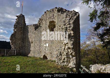 Schloss HÃ¶lnstein; Burgruine HÃ¶lnstein; Burg Holstein; Schwäbische Alb; Baden Württemberg; Deutschland Stockfoto