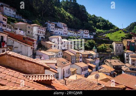 Das Fischerdorf Cudillero in Asturien, Spanien Stockfoto