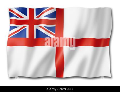 White Ensign, Royal Navy Flagge, UK Stockfoto