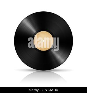 Alte Vinylplatte isoliert auf weißem Hintergrund Stockfoto