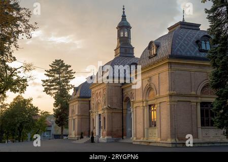 Leichenhalle auf Mirogoj-Friedhof - Zagreb, Kroatien Stockfoto