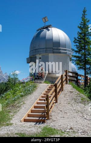 Das Astronomische Observatorium Helmut Ullrich. Cortina d'Ampezzo. Dolomiten. Italien. Stockfoto