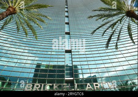 USA. FLORIDA. MIAMI. SBUILDING IM GESCHÄFTSVIERTEL BRICKELL. Stockfoto