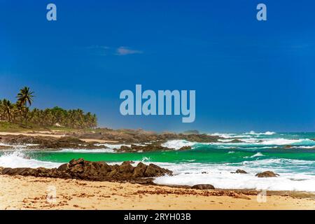 Berühmter Strand von Itapua in Salvador Bahia Stockfoto