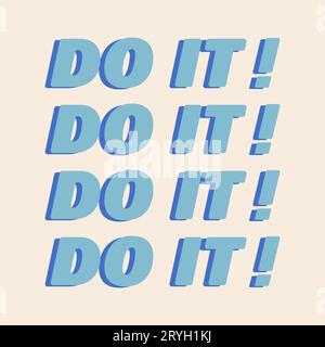 Farbenfroher Retro-Slogan mit Text in Vintage-Farben für T-Shirt oder Aufkleber Stock Vektor