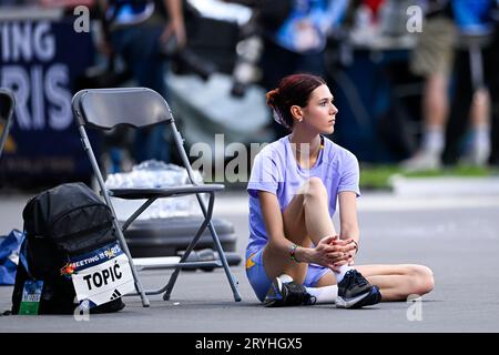 Angelina Thema Serbien (Frauen Hochsprung) während des Treffens der Paris Wanda Diamond League 2023 Leichtathletik-Veranstaltung am 9. Juni 2023 im Charlety Stadion in Paris, Frankreich. Foto Victor Joly/DPPI Stockfoto