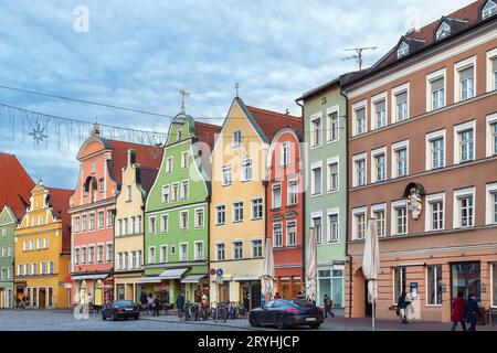 Altstadt Straße in Landshut, Deutschland Stockfoto