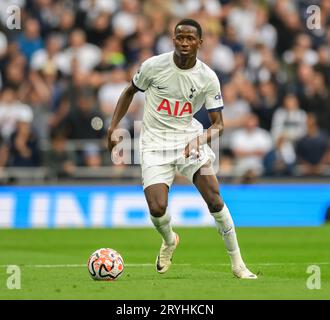 London, Großbritannien. September 2023 30. 30. September 2023 - Tottenham Hotspur gegen Liverpool - Premier League - Tottenham Hotspur Stadium Tottenham Hotspur ist Pape Matar Sarr während des Spiels gegen Liverpool. Picture Credit: Mark Pain/Alamy Live News Stockfoto