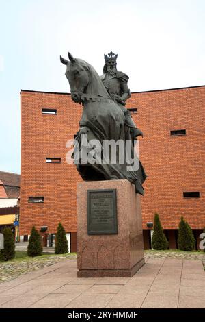 Denkmal für König Casimir III. Der große in Bydgoszcz Stockfoto