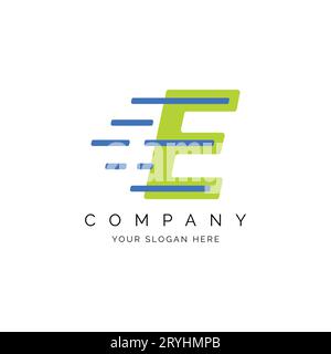 E Letter Logo Vorlage Illustration Design. Vektoralphabet E-Speed-Logo-Stil Stock Vektor