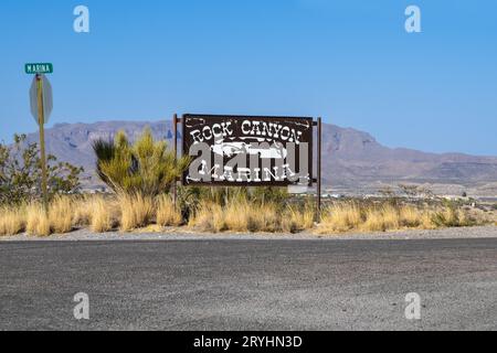 Ein schneller Zugang zum offenen See für Seeleute in Elephant Butte, New Mexico Stockfoto