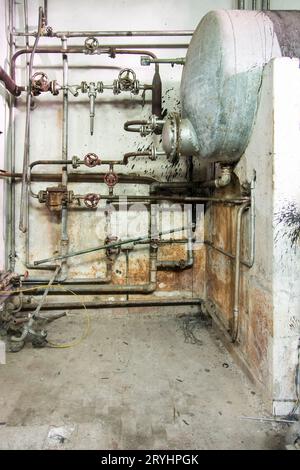 Details einer alten verlassenen Fabrik Stockfoto