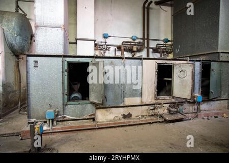 Details einer alten verlassenen Fabrik Stockfoto