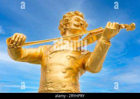 Wien, Österreich Goldene Statue, Johann Strauss, Stockfoto