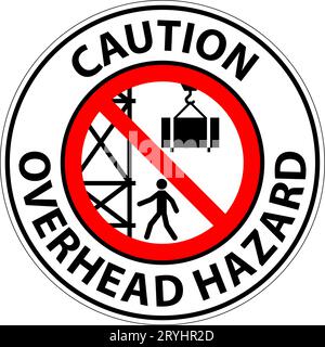 Vorsichtshinweis „Gefahr Durch Überkopf“ Stock Vektor