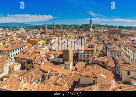 Florenz Italien, Blick auf die Skyline von Florenz in der Altstadt von Florenz, Toskana Italien Stockfoto