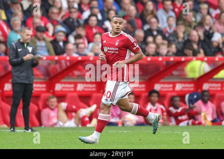 Nottingham, Großbritannien. Oktober 2023. Murillo #40 von Nottingham Forest während des Premier-League-Spiels Nottingham Forest gegen Brentford im City Ground, Nottingham, Vereinigtes Königreich, 1. Oktober 2023 (Foto: Mark Cosgrove/News Images) in Nottingham, Vereinigtes Königreich am 10.1.2023. (Foto: Mark Cosgrove/News Images/SIPA USA) Credit: SIPA USA/Alamy Live News Stockfoto