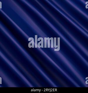 elegante Luxus blauen Hintergrund mit wellig drapierten Falten des Tuches, glatte Seide Textur mit Falten und Knicke in fließenden Stoff Stockfoto