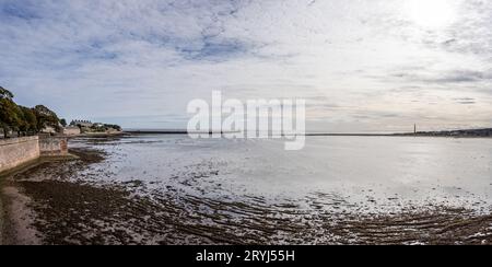 Leuchtturm an der Mündung des Flusses Tweed in Berwick upon Tweed, Northumberland, Großbritannien am 22. September 2023 Stockfoto