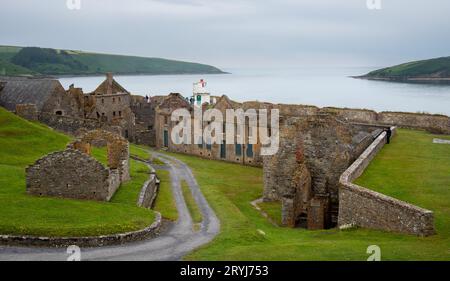 Ruinen der alten Burg. Charles Fort Kinsale Cork County Irland. Irische Schlösser Stockfoto