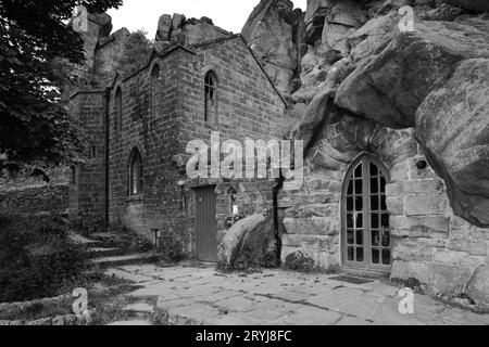 Das Rock Hall Cottage, die Kakerlaken Rocks, in der Nähe von Leek, Staffordshire, England, UK Stockfoto