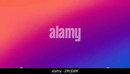 Orange Lila Pink Magenta Blau lebendiger körniger verlaufender Hintergrund, abstraktes, verschwommenes Farbdoppler-Poster-Design Stockfoto