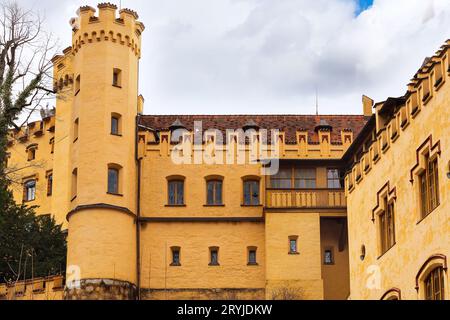 Schloss Hohenschwangau in den bayerischen alpen Stockfoto