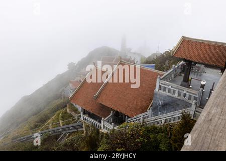 Der buddhistische Fansipan-Tempel in Sapa in Vietnam Stockfoto