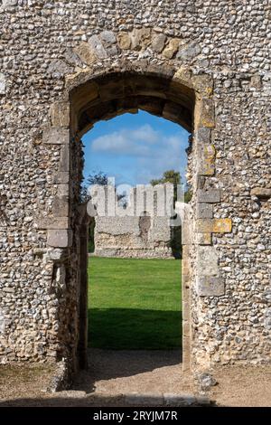 Bishop's Waltham Palace Ruinen, ein Wahrzeichen von Hampshire, England, Großbritannien Stockfoto