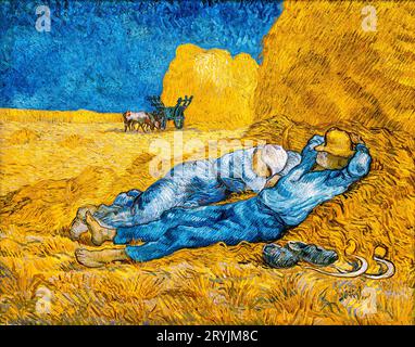 Vincent van Gogh ist das berühmte Gemälde der Siesta. Stockfoto