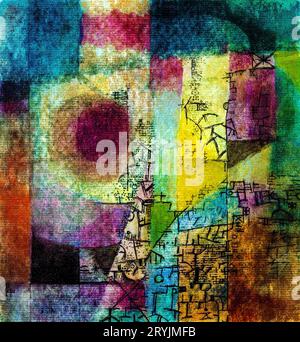 Untitled Painting in High Resolution von Paul Klee. Stockfoto