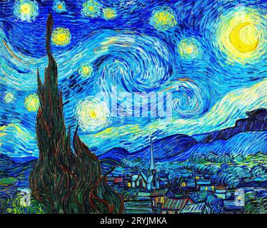 Vincent Van Gogh ist die Sternennacht Stockfoto