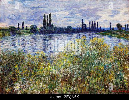 Claude Monets seine-Ufer, VÐ¹theuil (1880) Stockfoto