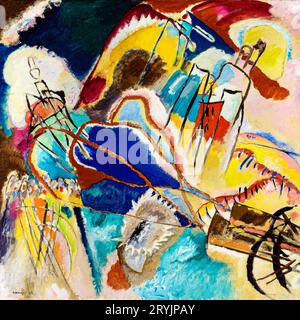 Improvisation Nr. 30 (1913) hochauflösende Malerei von Wassily Kandinsky. Stockfoto